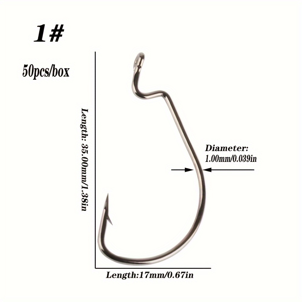 Texas Rig Accessories Wide Belly Curved Shank Hook Sea - Temu Canada