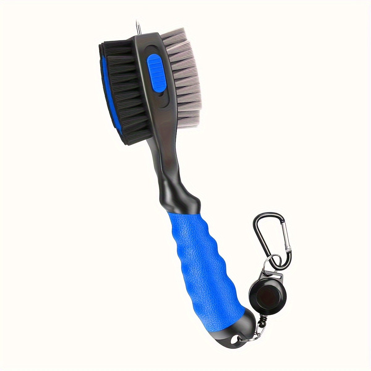 TEMU Huaen Golf Club Head Cleaning Brush, Stainless Steel & Pp Material, Portable Cleaner With Magnetic Keychain, Durable Club Maintenance Tool