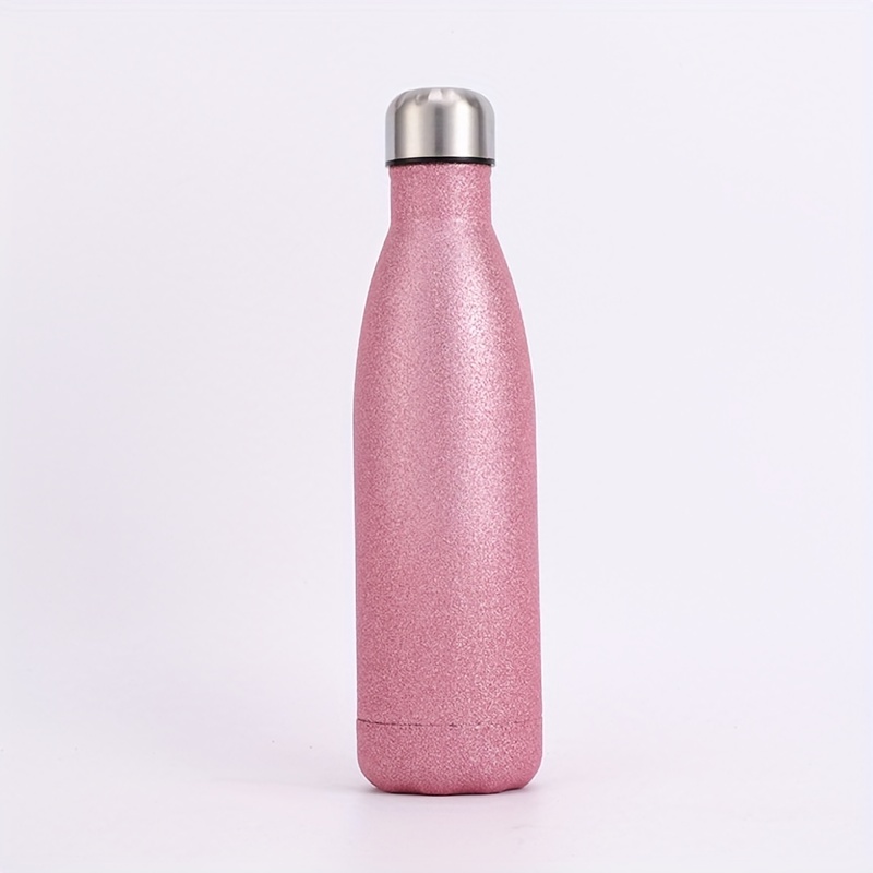 1pc Light Pink Stainless Steel Insulated Water Bottle, Sports Outdoor  Double Wall Vacuum Cup Suitable For Gym Cycling