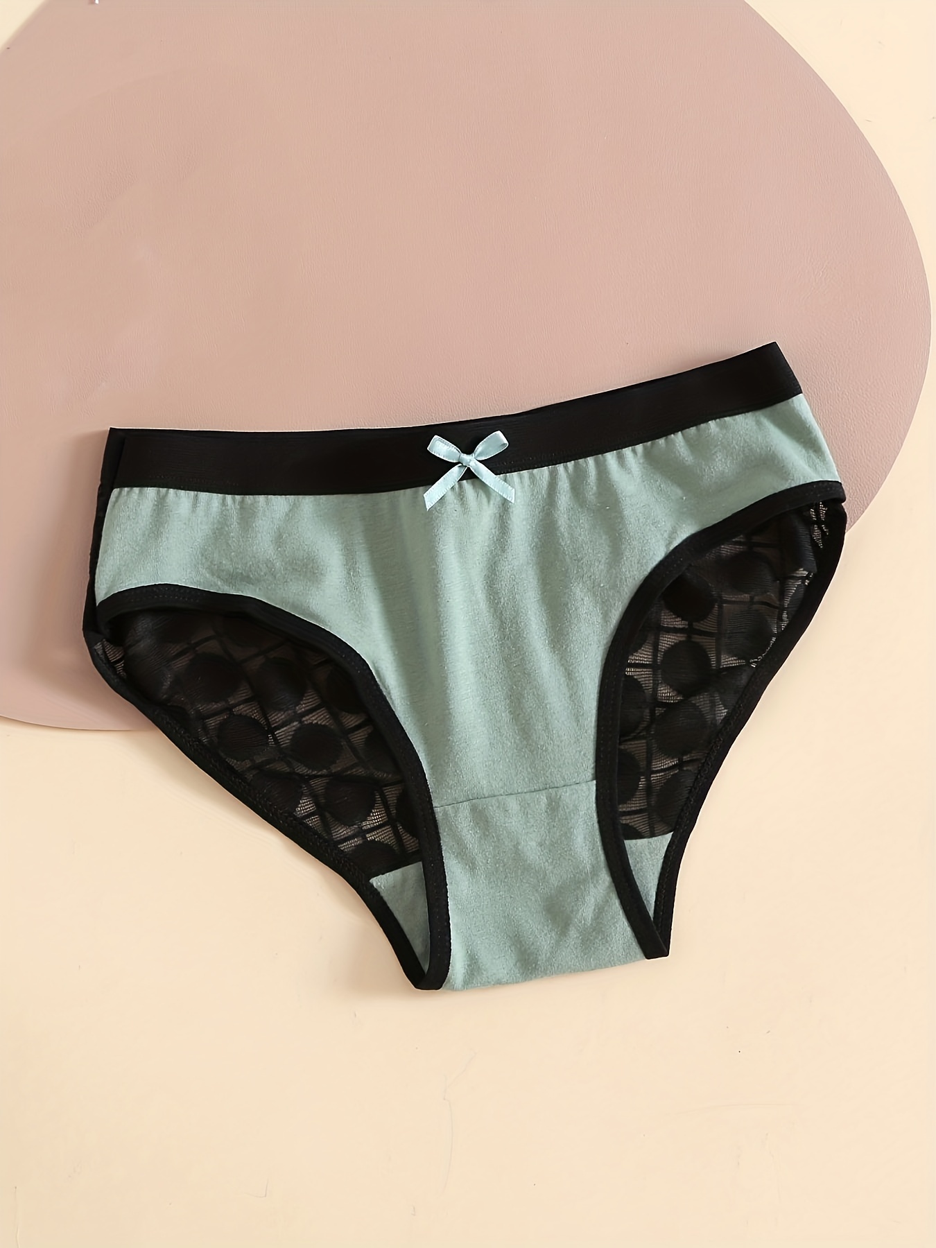 Women Cute Low Waist Tie Briefs Colorblock Cute Ladies Panties Underwear  Spanks Underwear for Women