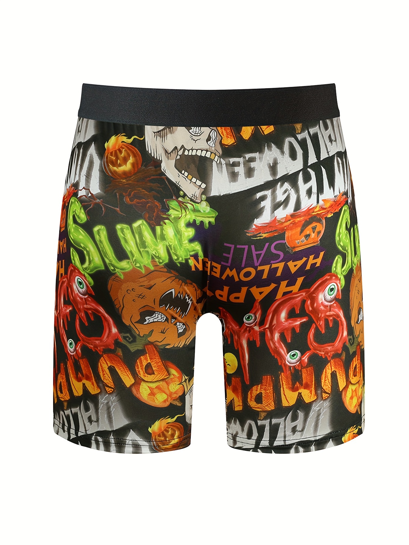 Halloween Pumpkin Pattern Print Men's Boxer Briefs - Temu