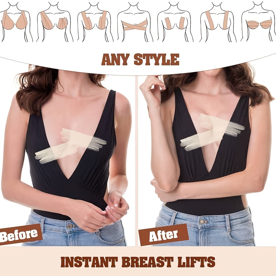 Push-Up Women's & Girls Nipple Cover Strapless Bra 2 pcs Instant