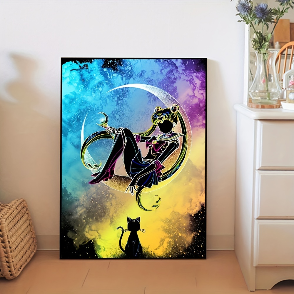 Abstract Canvas Painting, Japanese Anime Cartoon Character Painting On  Canvas Wall Art, Artwork Wall Painting For Bathroom Bedroom Office Living  Room Home Wall Decor, No Frame - Temu