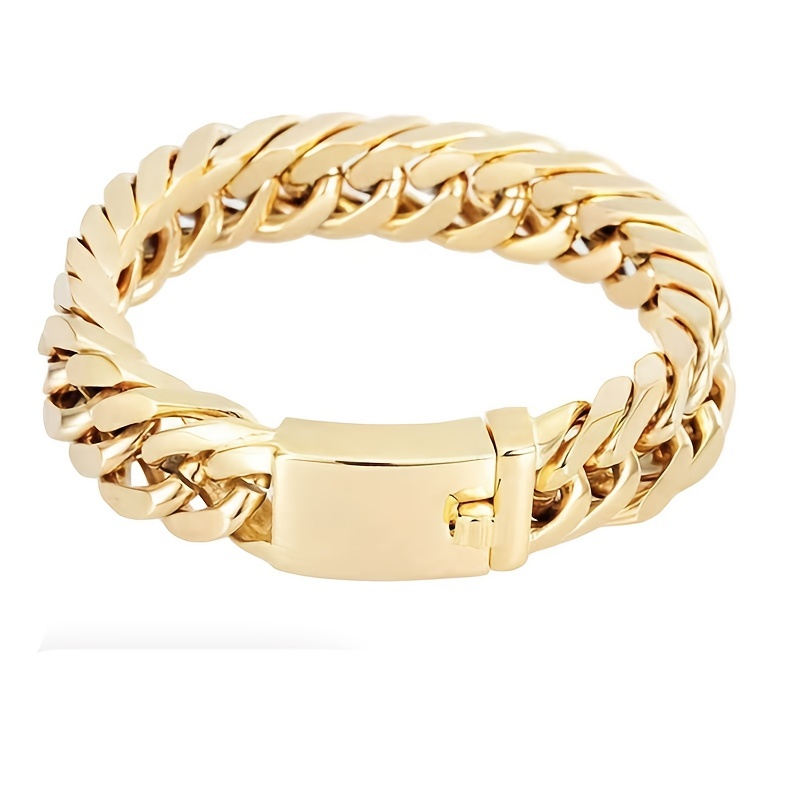 Men's Chunky Cuban Link Chain Bracelet Stylish Jewelry