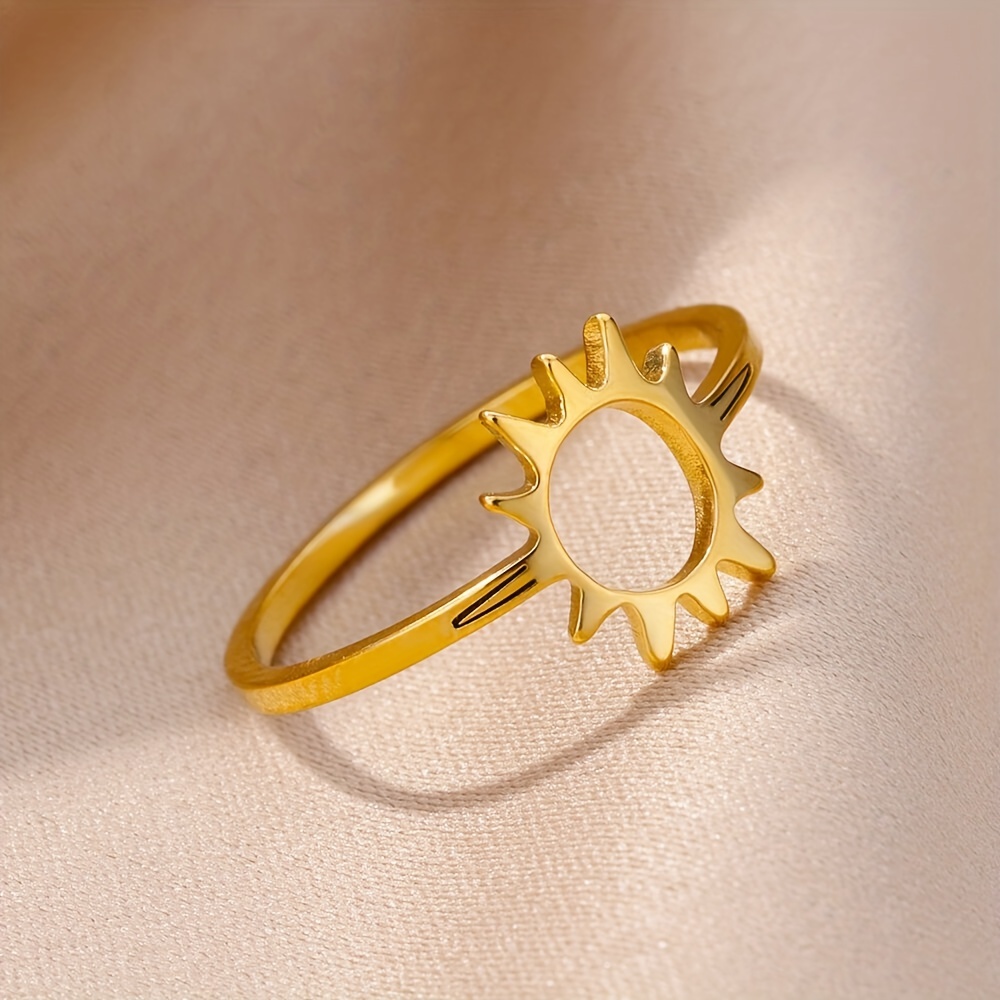 Men's Stainless Steel Sun Ring