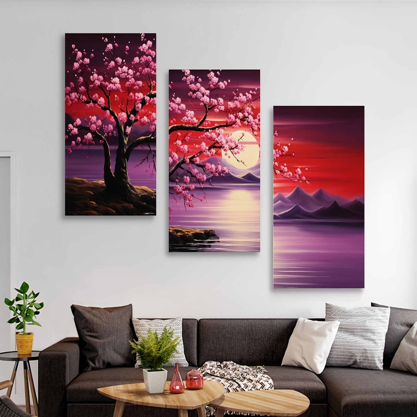 3 Unids/set Art Canvas Print Posters Flores Y Mujer Lienzo - Temu