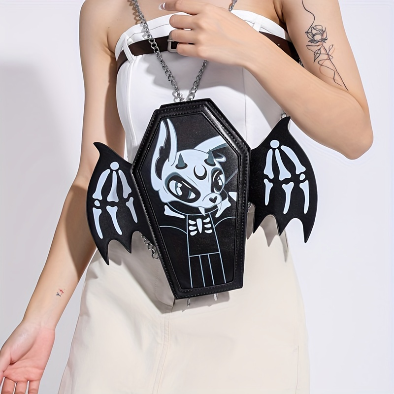 Coffin Mini Crossbody Bat Purse