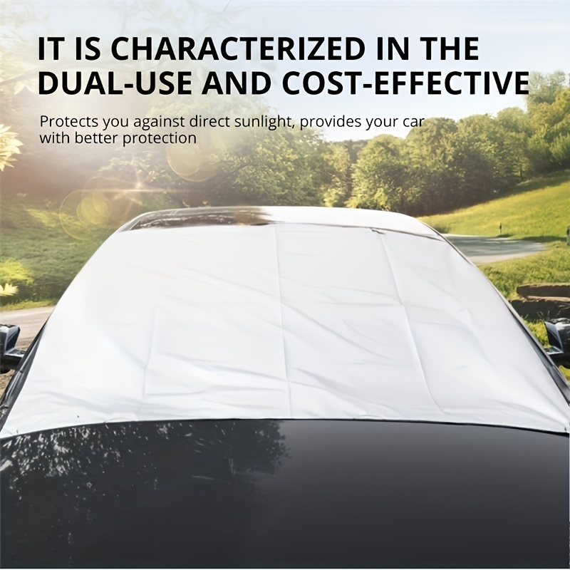 1pc car windshield snow cover frost ice removal sun shade for winter protection windshield ice cover fits for cars details 3