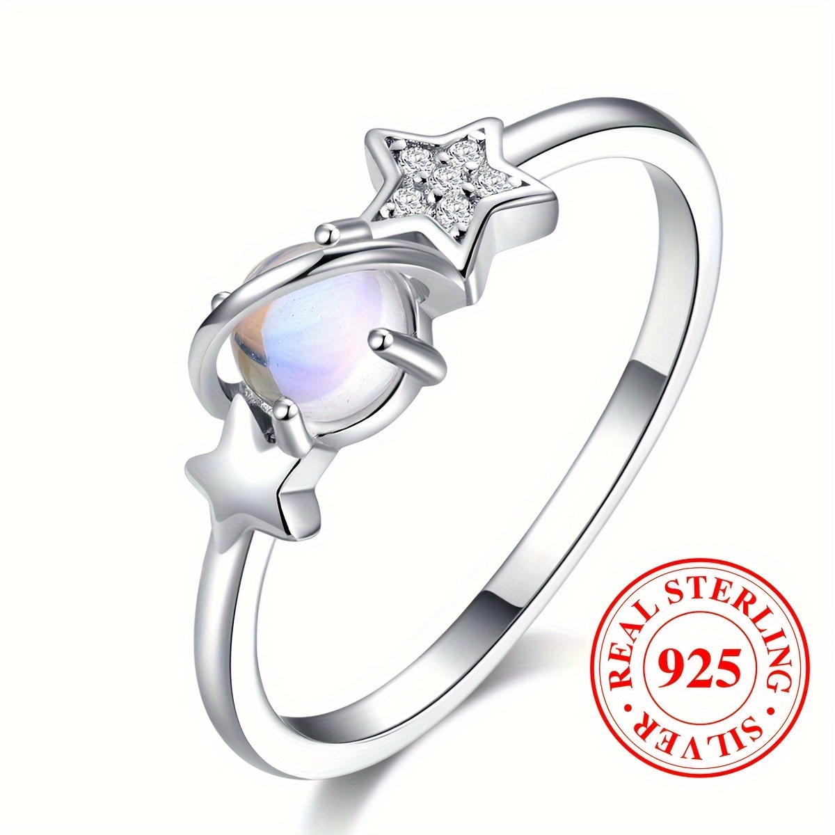 Bague En Argent Sterling 925 'mauvais œil' Avec Cuillère Et Lune - Bijou Mystique Pour Femme - Design Unique Et Symbolique