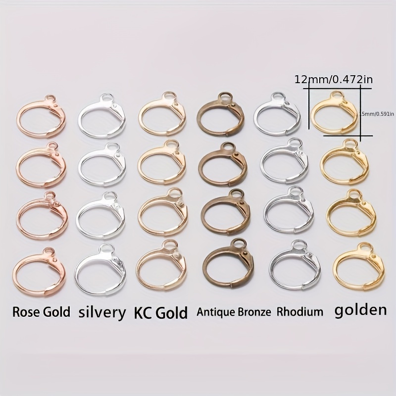 20pcs Stainless Steel French Earrings Hoop Earring Clasps Fitting Ear  Setting Base For DIY Jewelry Making Supplies Accessories