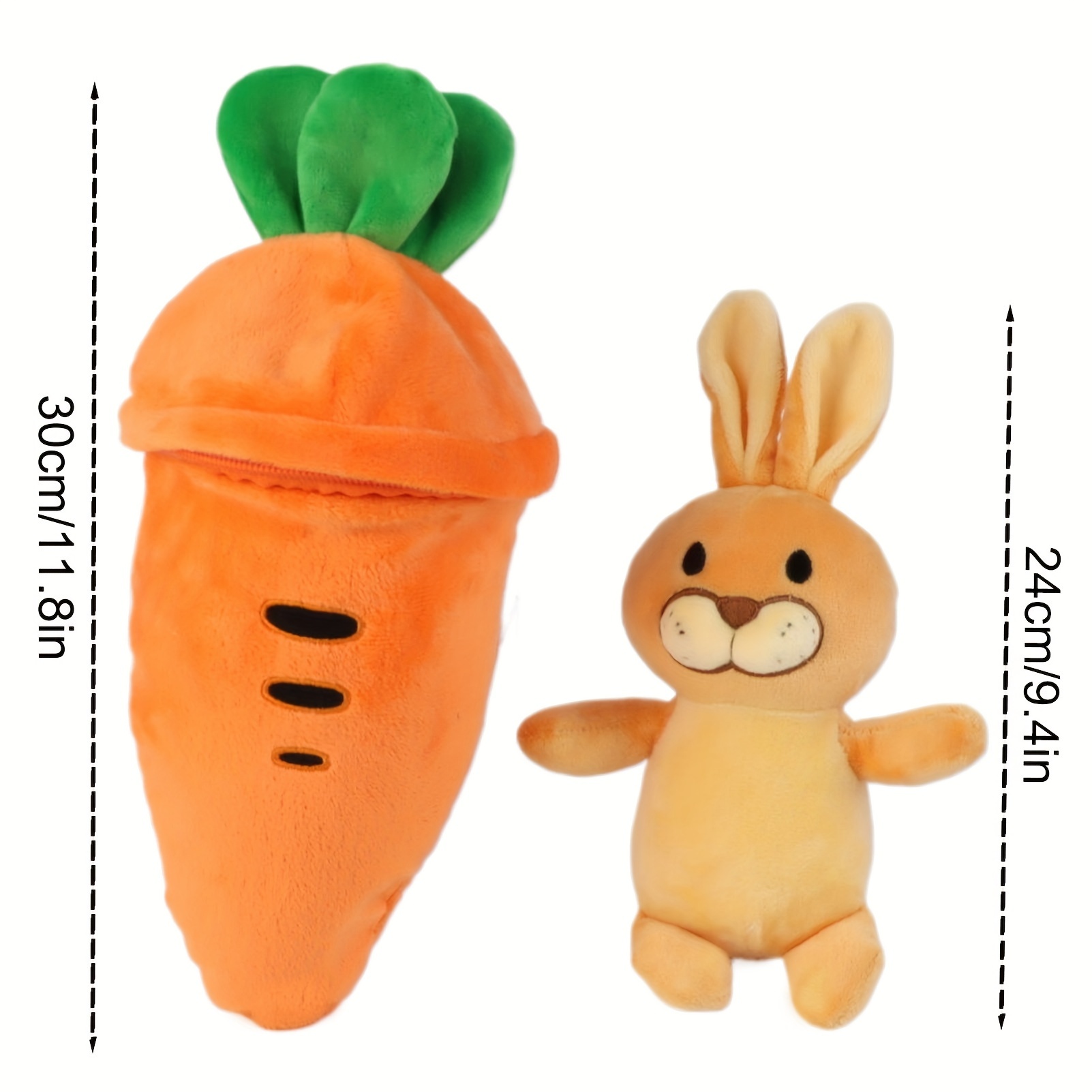 Bunny Stuffed Animal Reversible Carrot Bunny Plush Doll Temu Canada