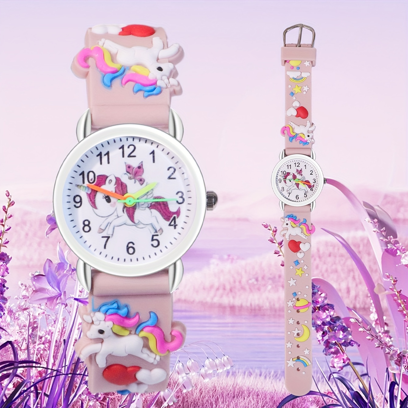 1pc little unicorn cute casual fashion boys and girls watch ideal choice for gifts