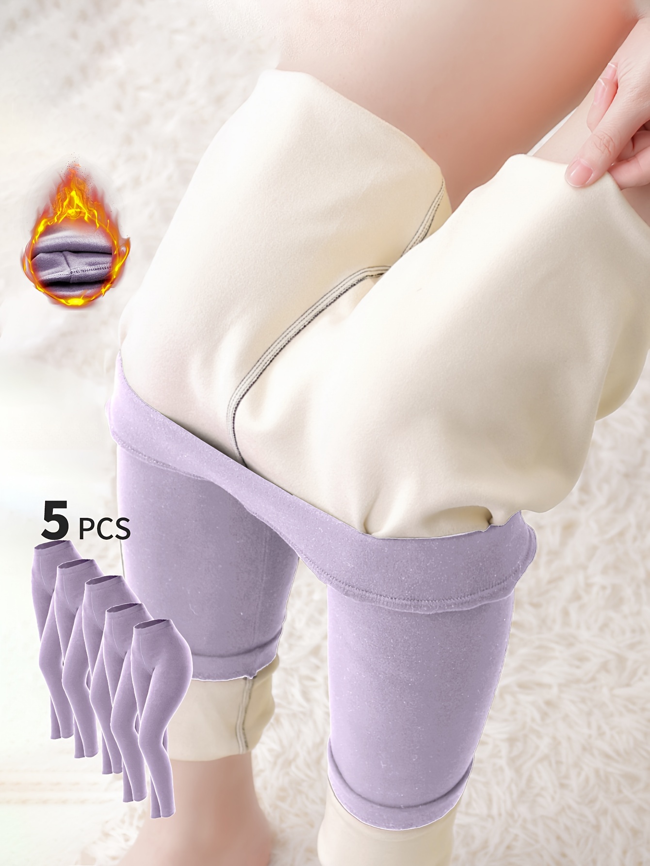 Plush Lined Thermal Pants, Soft & Comfy Slim Elastic Tights For Winter,  Women's Lingerie & Sleepwear