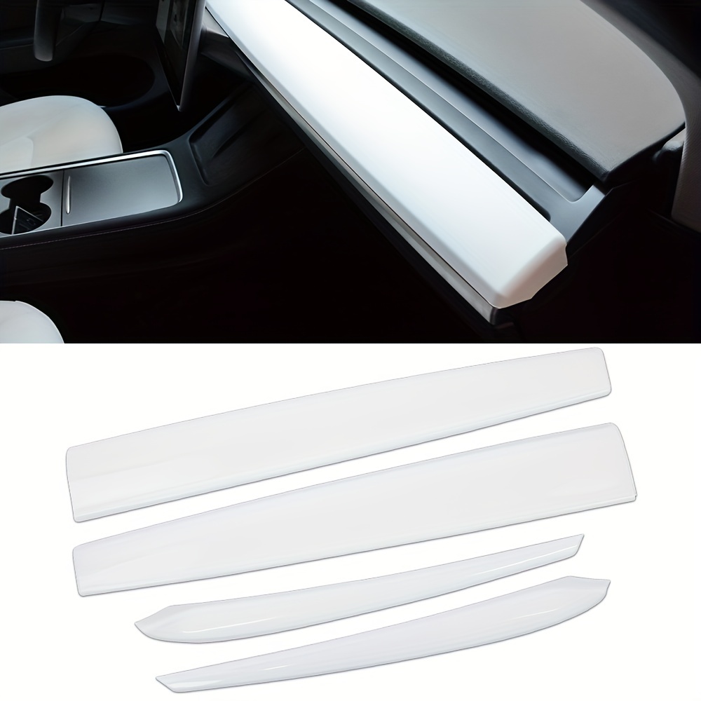 ABS Matte Black Door Window Frame Sill Cover Trim For Tesla Model