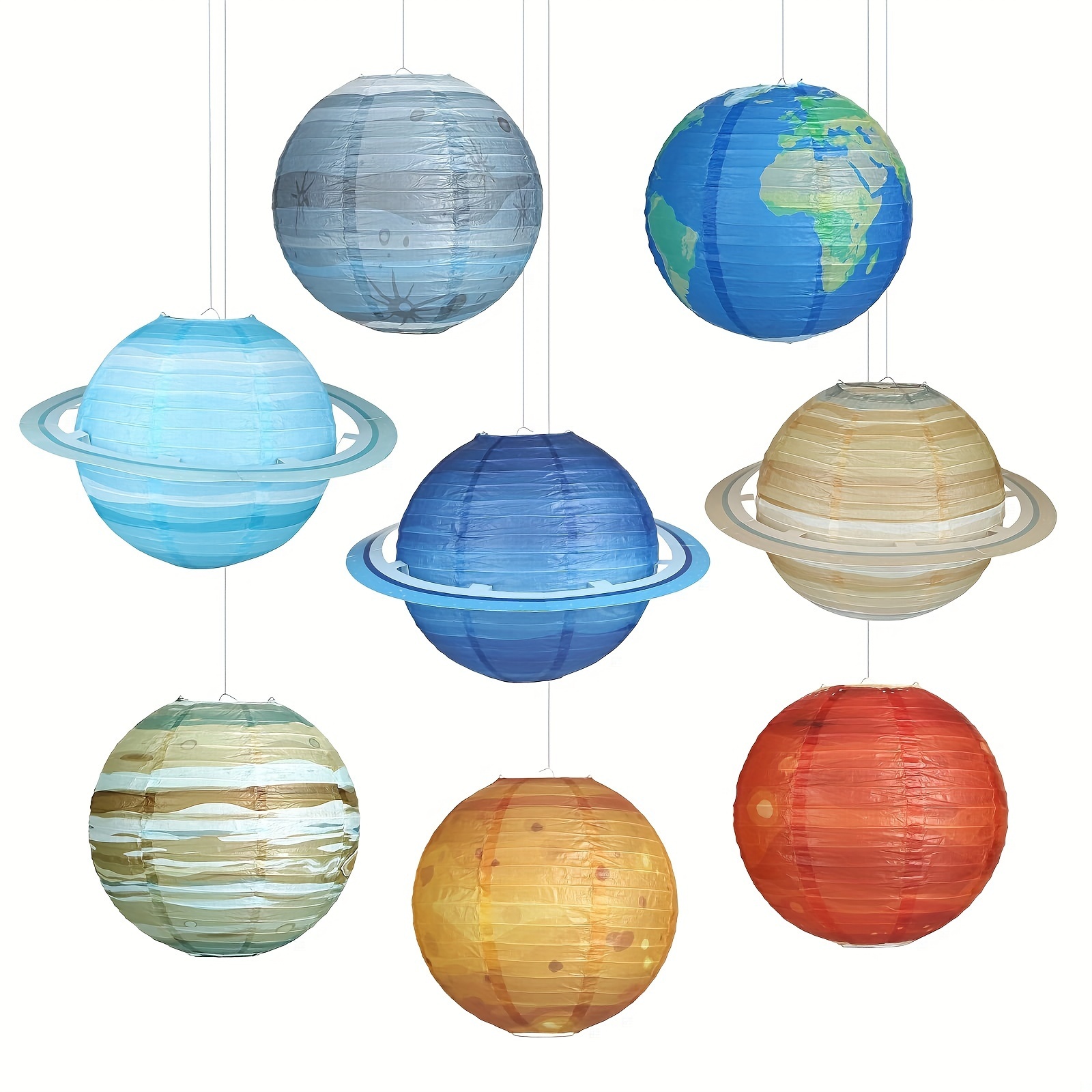 Planet Paper Lanterns Outer Space Party Decorations - Temu
