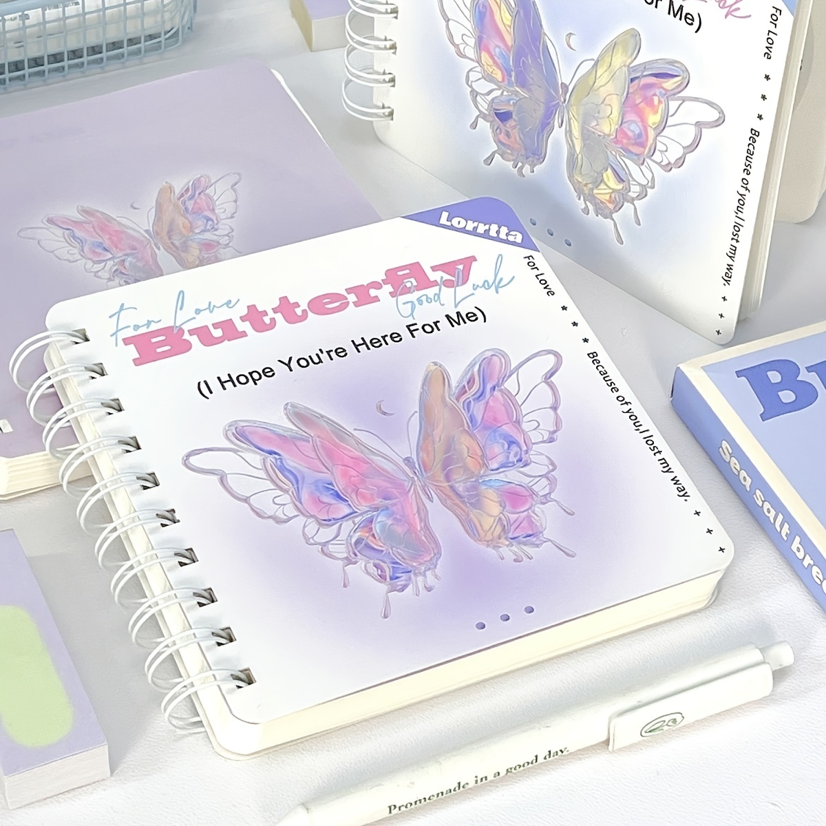 Version　Square　Book　/book　Butterfly　Inner　Time　Coil　Temu　Book　Notebook　Multifunctional　Notebook　Book　Total　Notebook　Types　Pages　Schedule　Journal　Of　Plan　Four　Thick　Korean　Germany