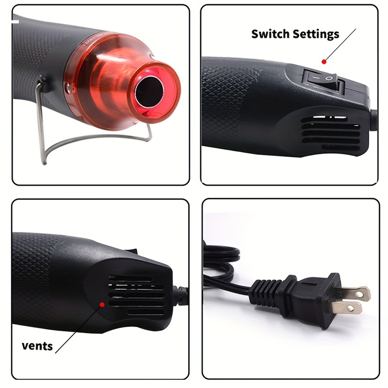 Heat Shrink Tubing Kit + Mini Heat Gun for Shrink Tubing - 328pcs 2:1 Shrink Tubing + 300W Heat Shrink Gun with Storage Box - for Shrink Wraping