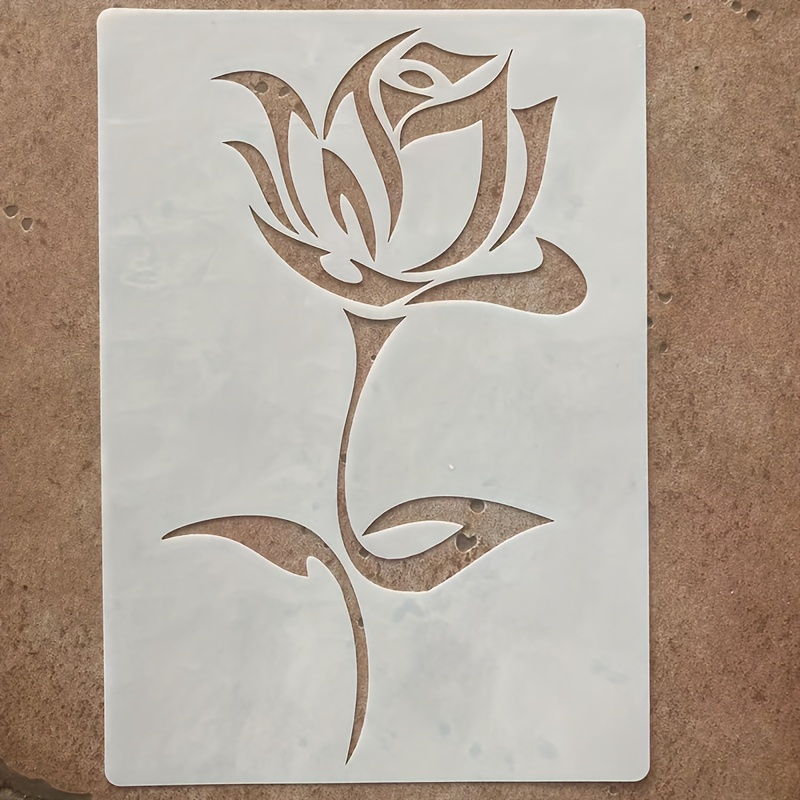 Rose Flower Cutout Painting Stencils Reusable Rose Stencils - Temu