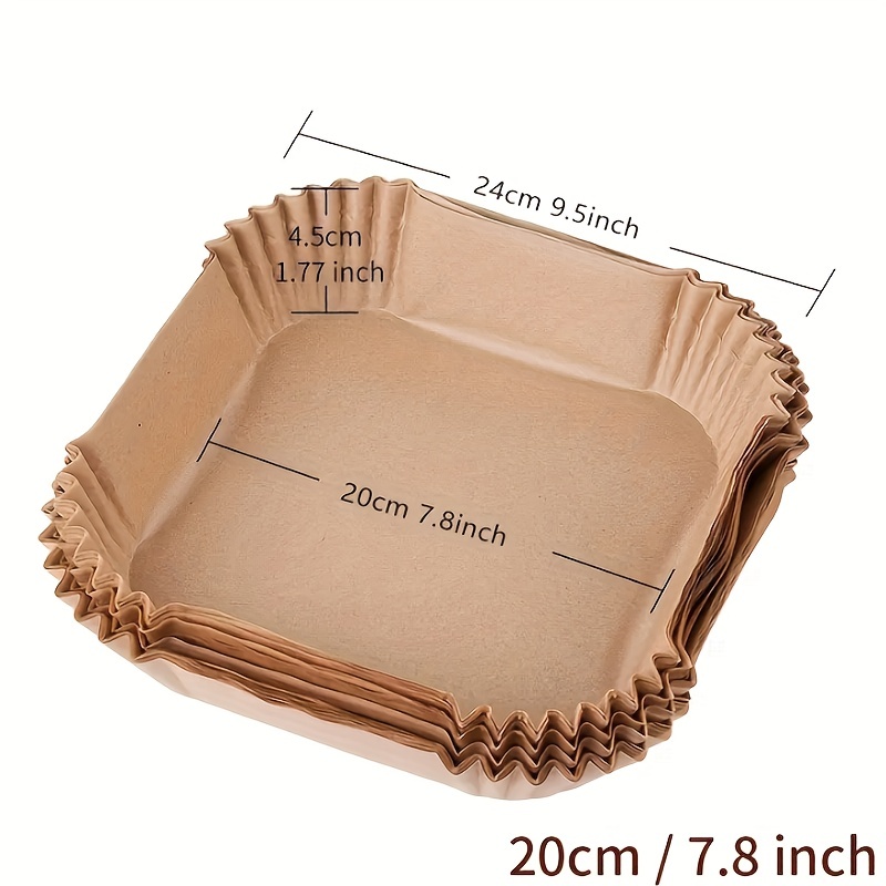 100pcs 7.8 Inches Disposable Waterproof Non-stick Square White