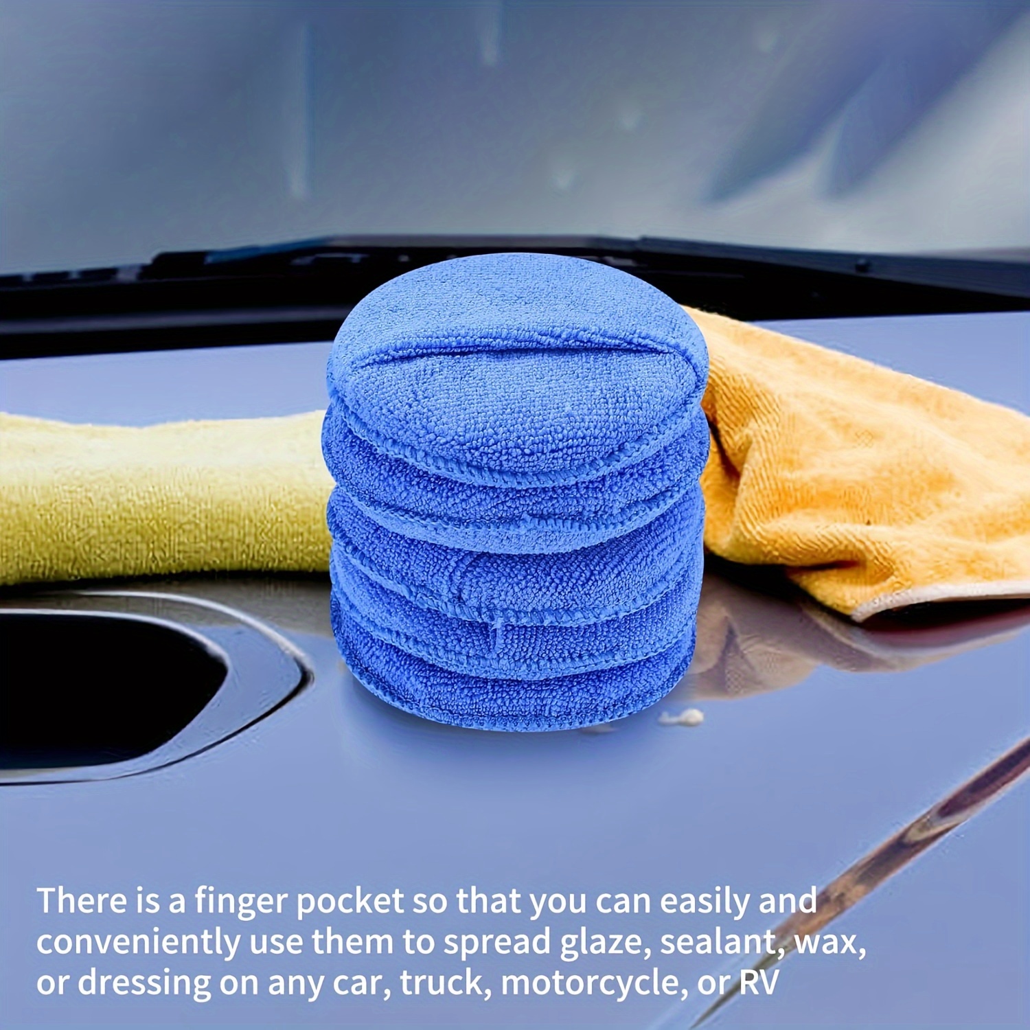 Car Microfiber Wax Foam Applicator Pads Interior Detailing - Temu