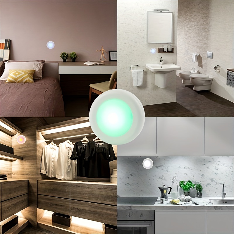  Lámparas inalámbricas que funcionan con pilas para el baño en  el hogar con sensor de movimiento, pequeñas lámparas de mesa de cocina,  luces nocturnas decorativas para dormitorio, sala de estar, 