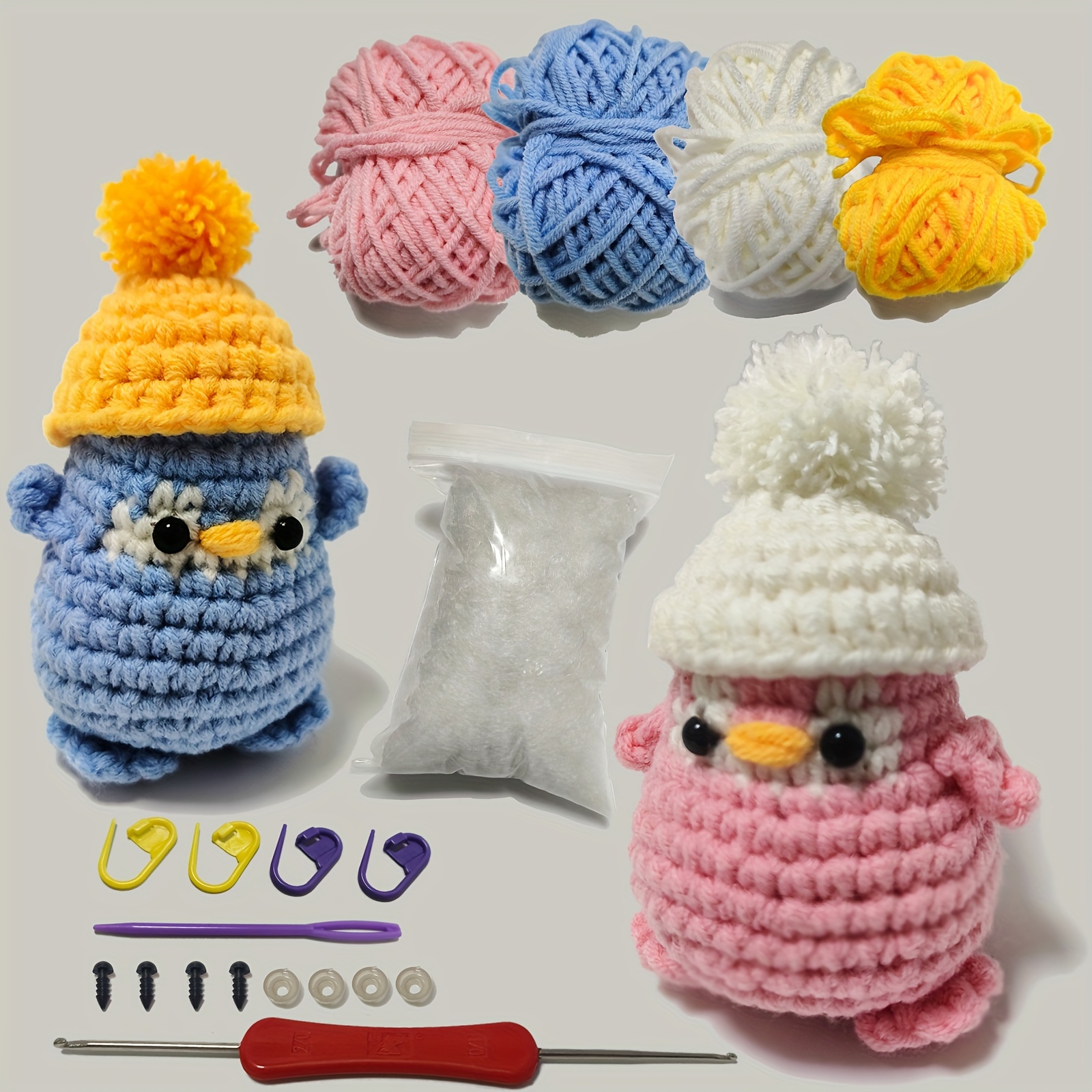 Beginner Crochet Kit, Crochet Kits for Kids and Adults, 3PCS Crochet Animal  Kit for Beginners Include Videos Tutorials, Yarn, Eyes, Stuffing, Crochet  Hook - Boys and Girls Birthdays Gift