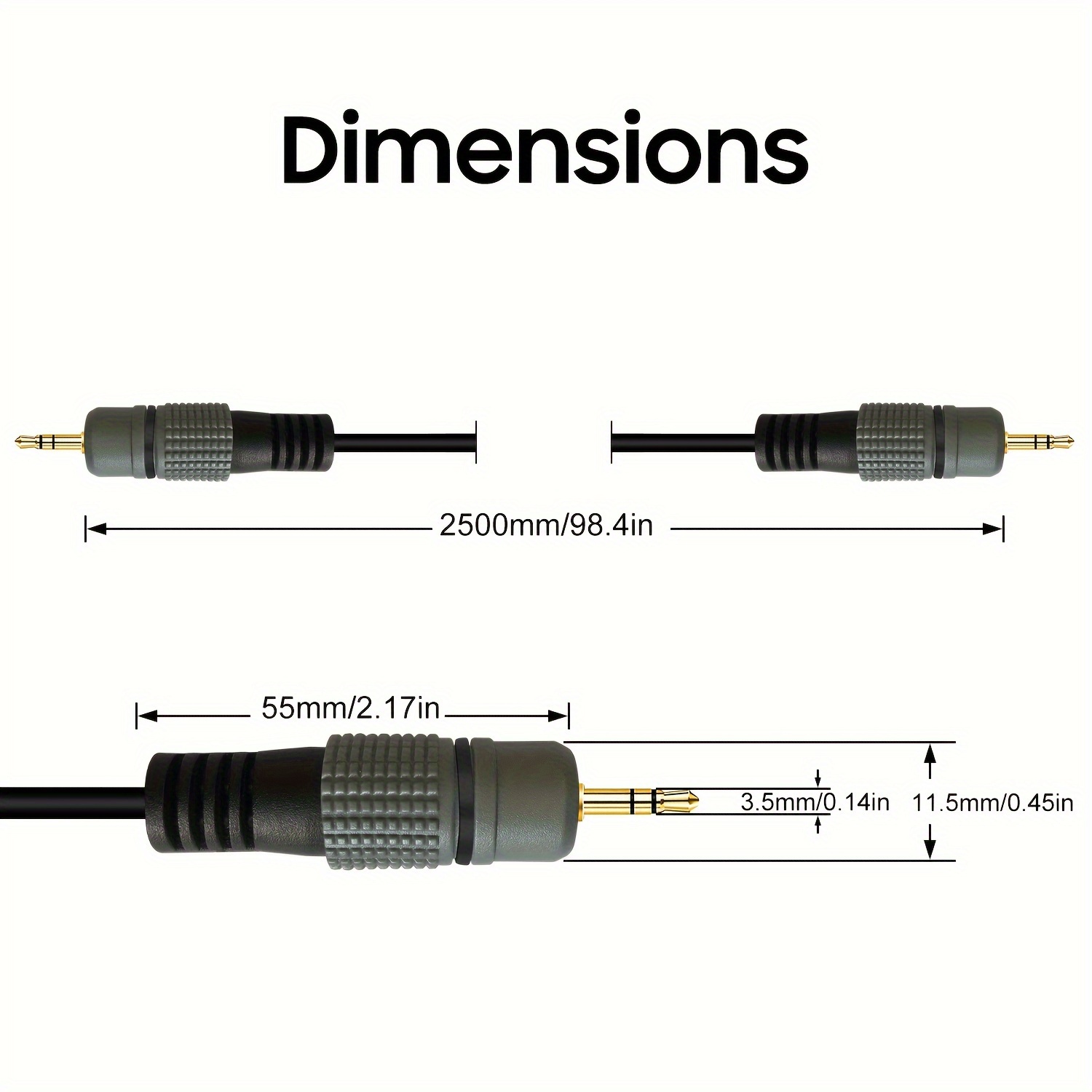 3.5 Cable Extensión Audio Cable Audio 3.5 Mm Macho Hembra Cable Extensión  Auriculares - Tecnología - Temu