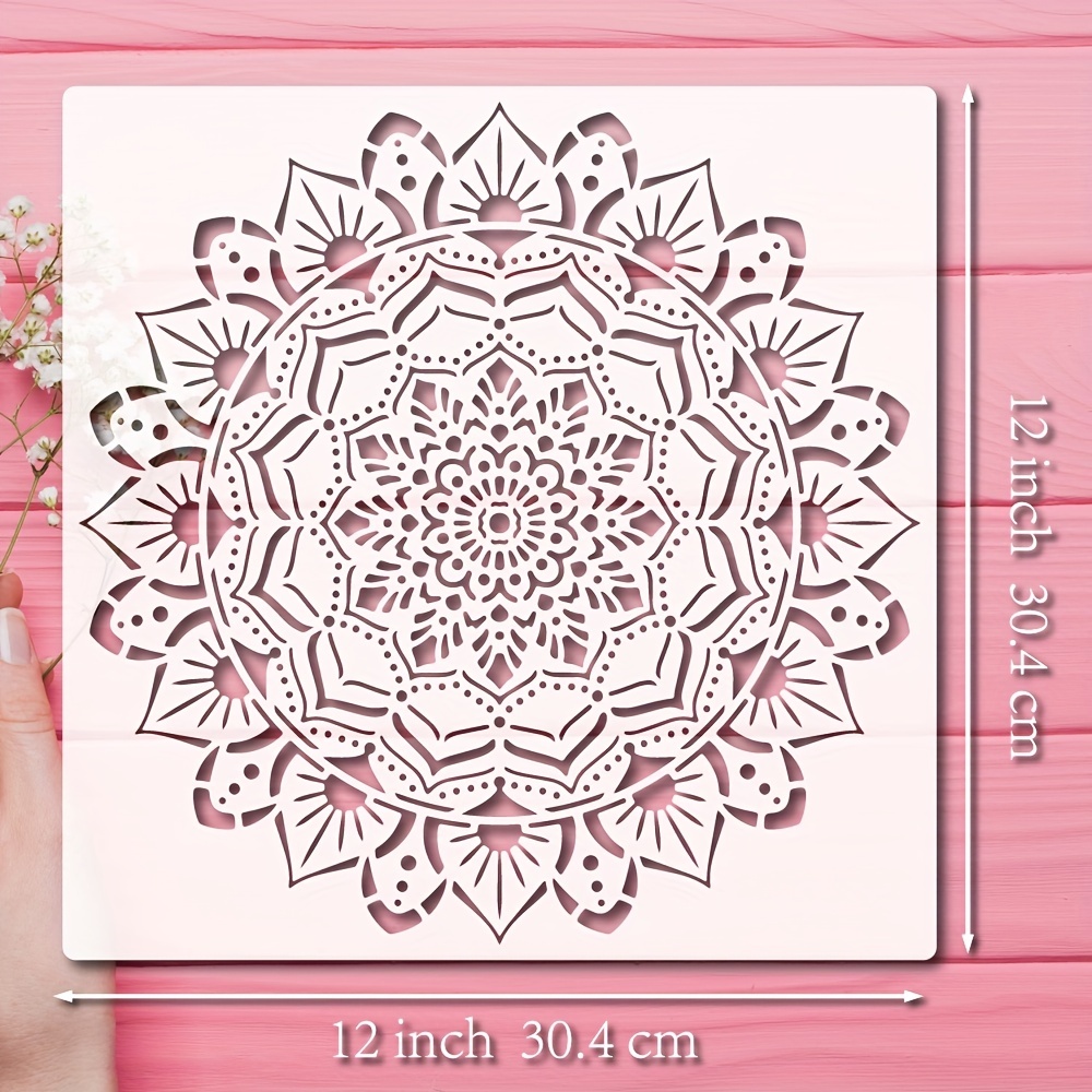 Mandala Stencils For Painting Reusable Floral Design Stencil - Temu Germany