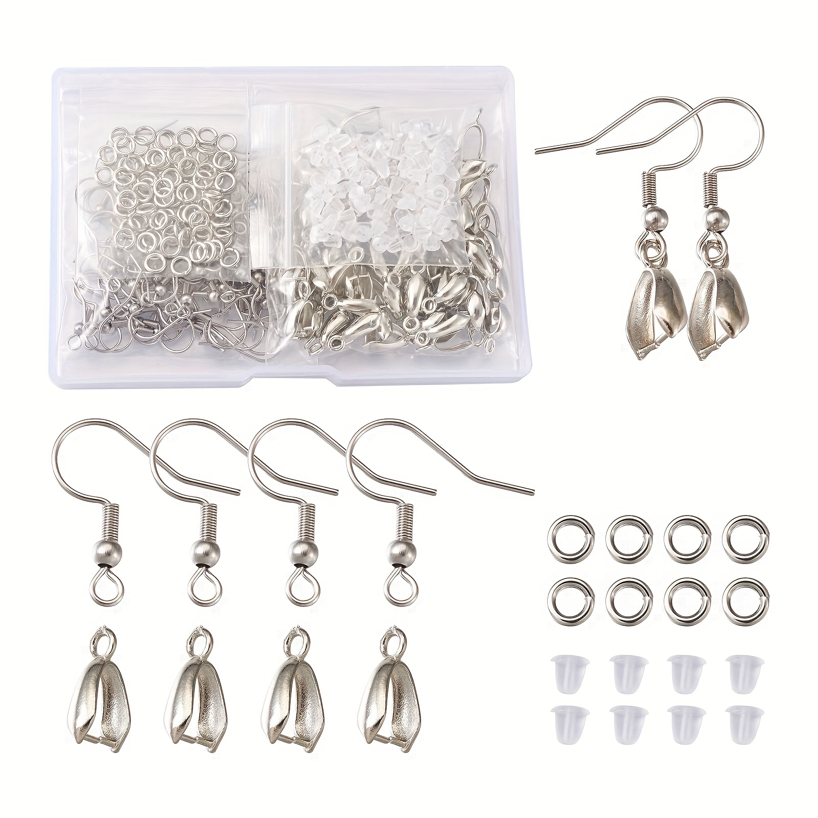 Diy Material Pendientes Conjunto Accesorios Pendientes - Temu