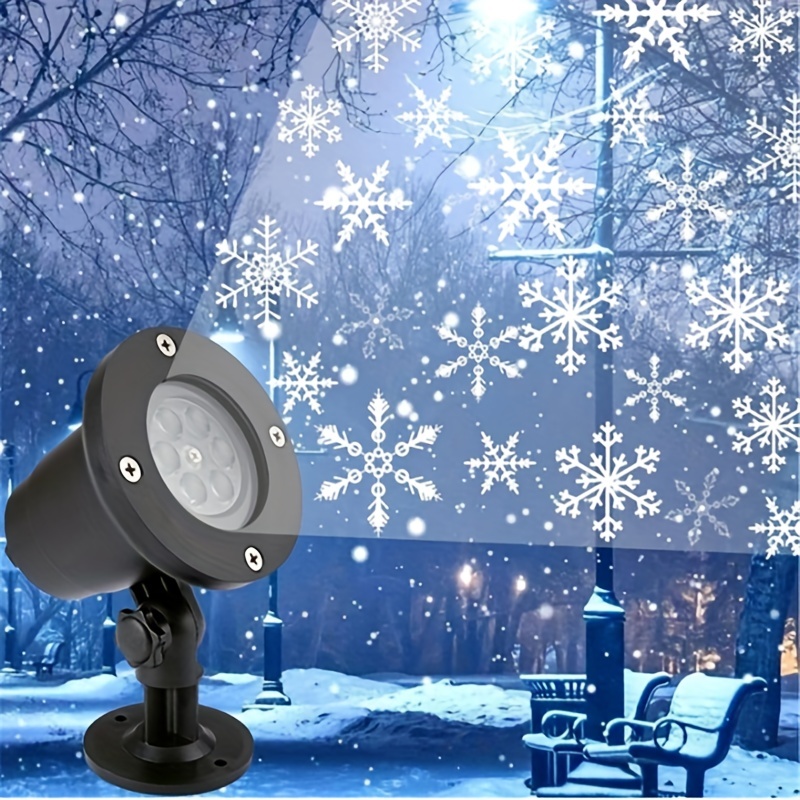 Extérieur Noël Snowfall Laser Projecteur Lumière Moving Snowfall Holiday  Projecteur Lampe Led Stage Light pour Garden Patio