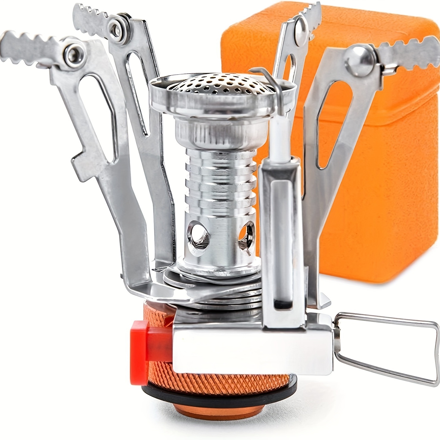 Portable Backpacking Stove - Single Burner Camping Stove For Propane,  Butane, And Isobutane Fuel Canisters - Lightweight Mini Pocket Boiler For  Hiking And Outdoor Gas Cooking - Temu