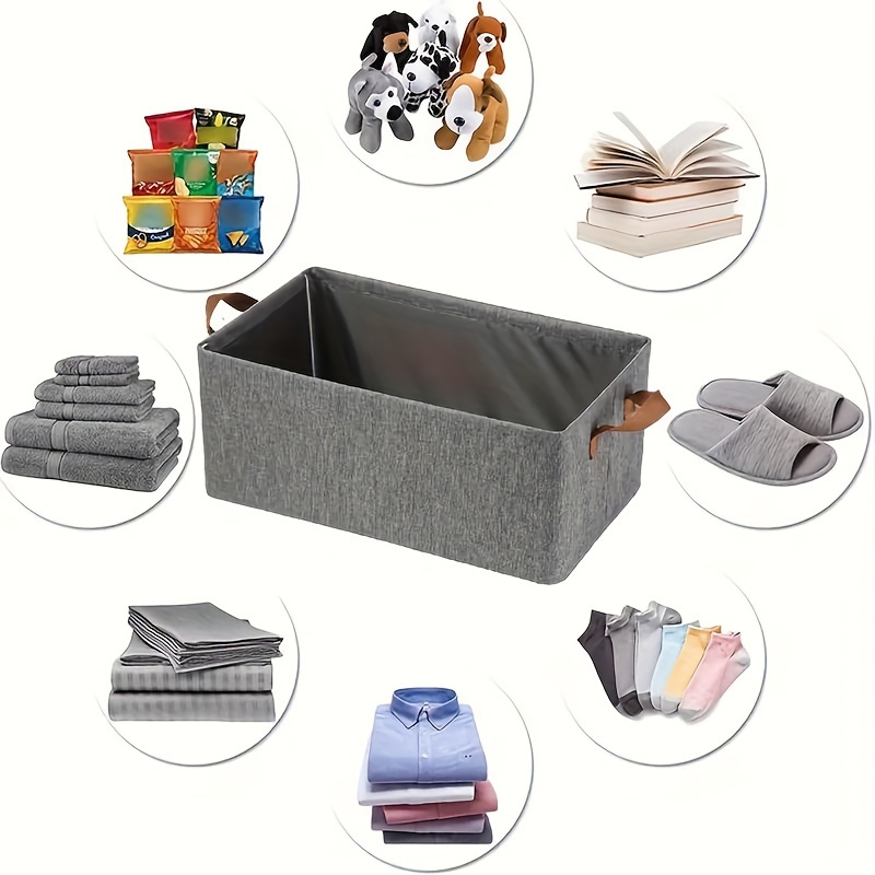 Foldable Fabric Storage Bins Cubes Baskets Containers with Dual