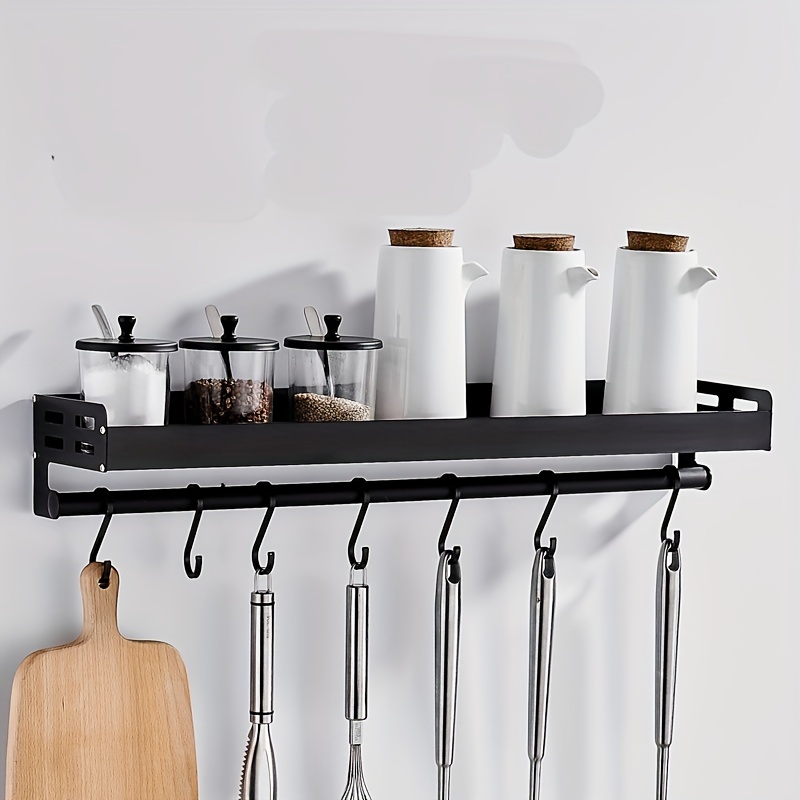 Spice Rack Organizer Wall Mount Hanging Grey Spice Organizer - Temu