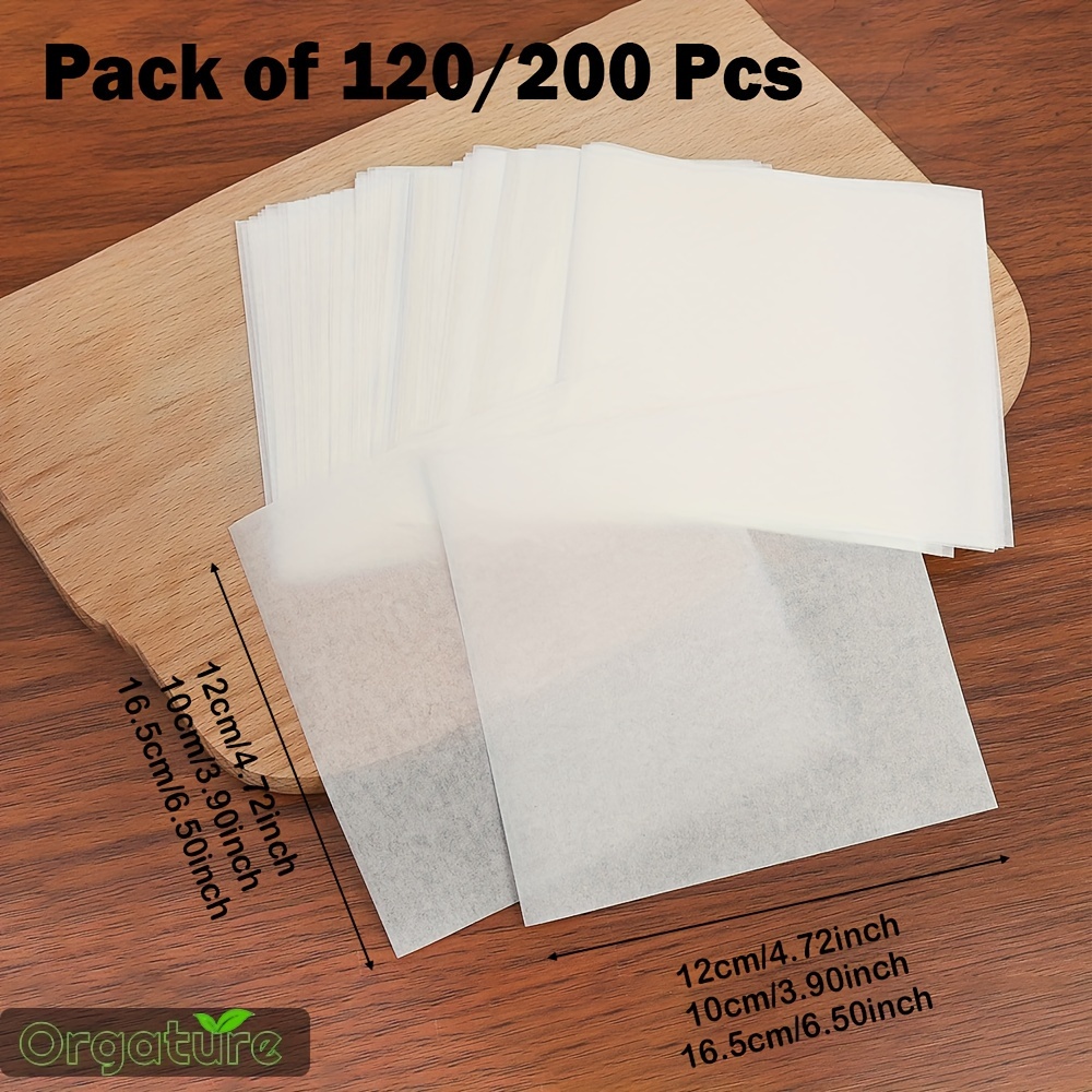 120Pcs Parchment Paper Greaseproof Non Stick Wax Paper Sheet Food Wrapping  Paper