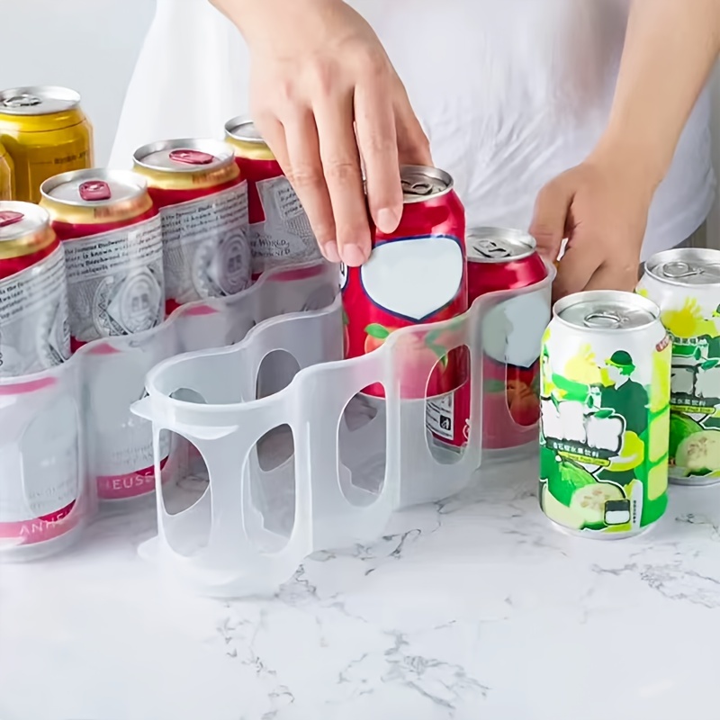 Tapete para nevera, organizador de latas de vino y refrescos para  refrigerador, soporte organizador de bebidas que hace que las latas y  botellas sean