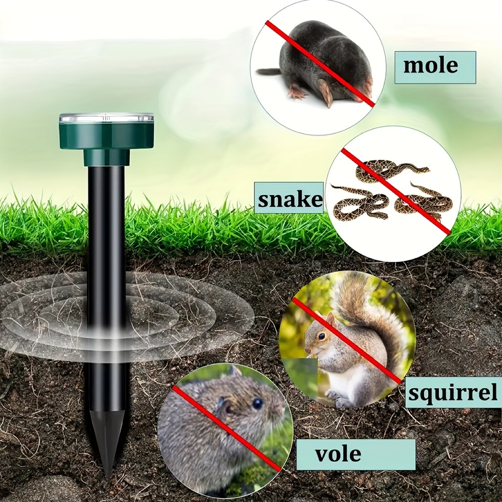 Solar Anti snake Ultrasound Gopher Mosquito Repellent - Temu