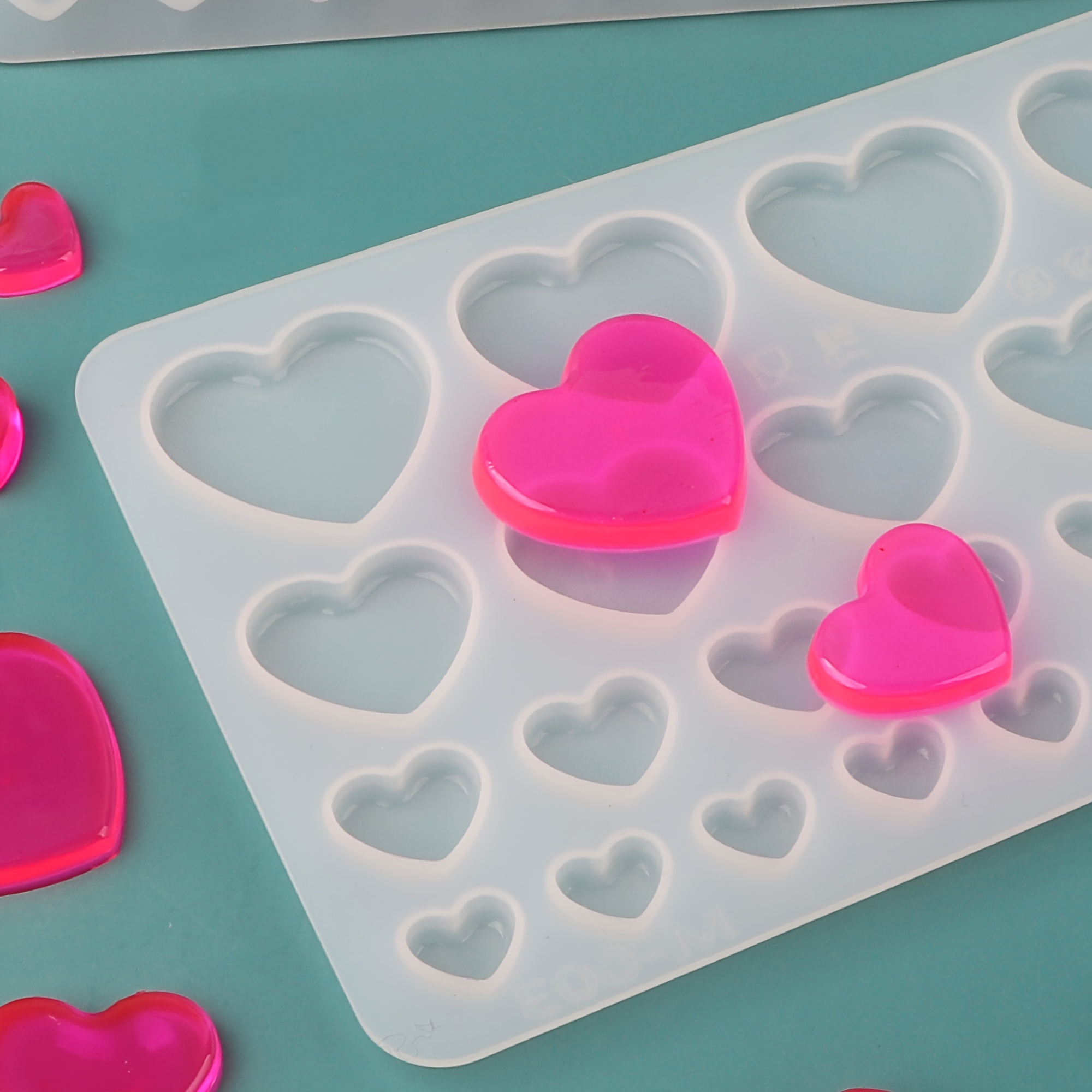 Moldes de silicona 3D mousse DIY molde para decoración de pasteles jalea  pudín caramelo chocolate 6 agujeros corazón, silicona, rosa, molde de  corazón rosa Ormromra HFP-0146