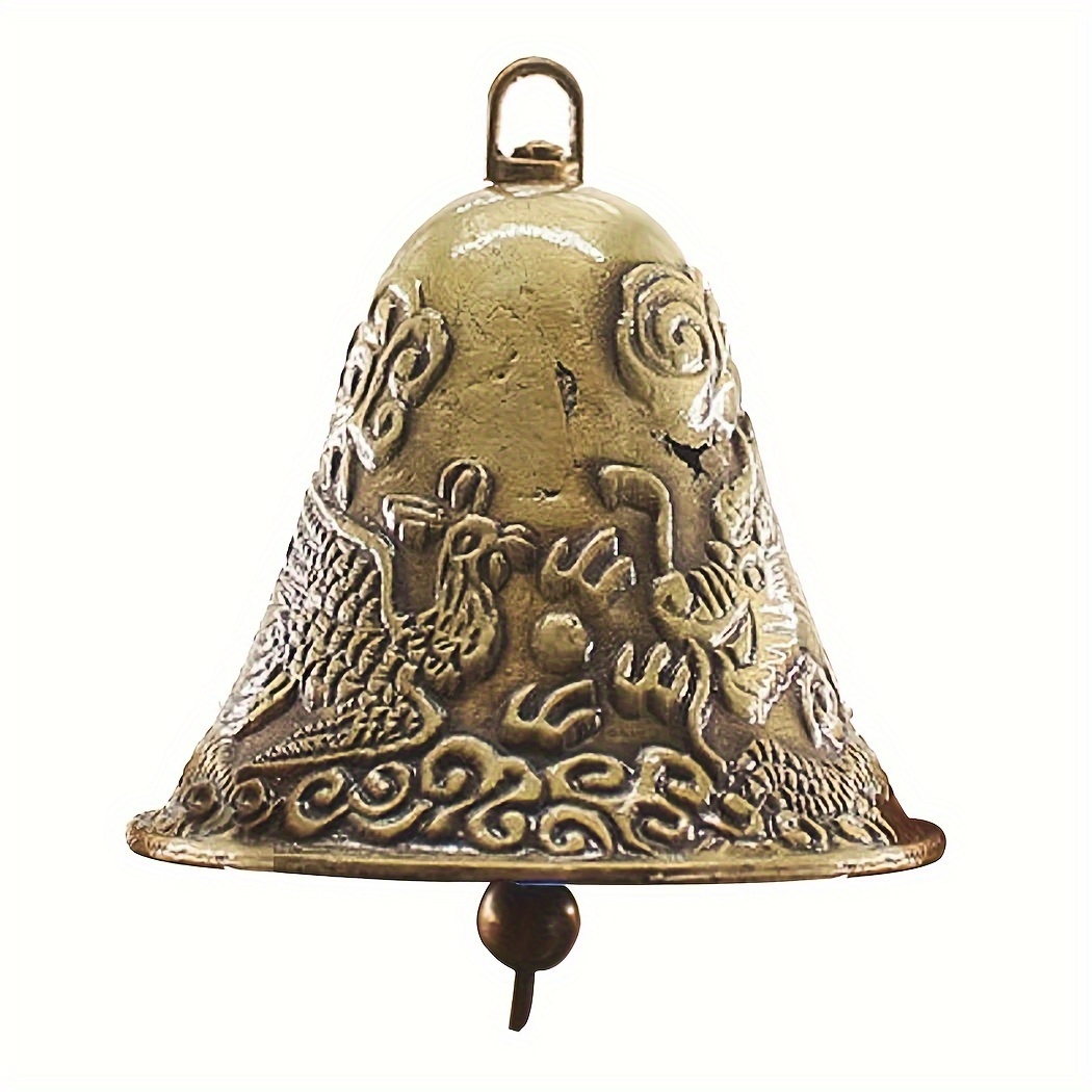 TEMU 1pc Antique Bells Zinc Alloy Style Grazing Horse Cow Exquisite Home Sheep Dog Animal Brass Bells 6*6cm Nice Workmanship