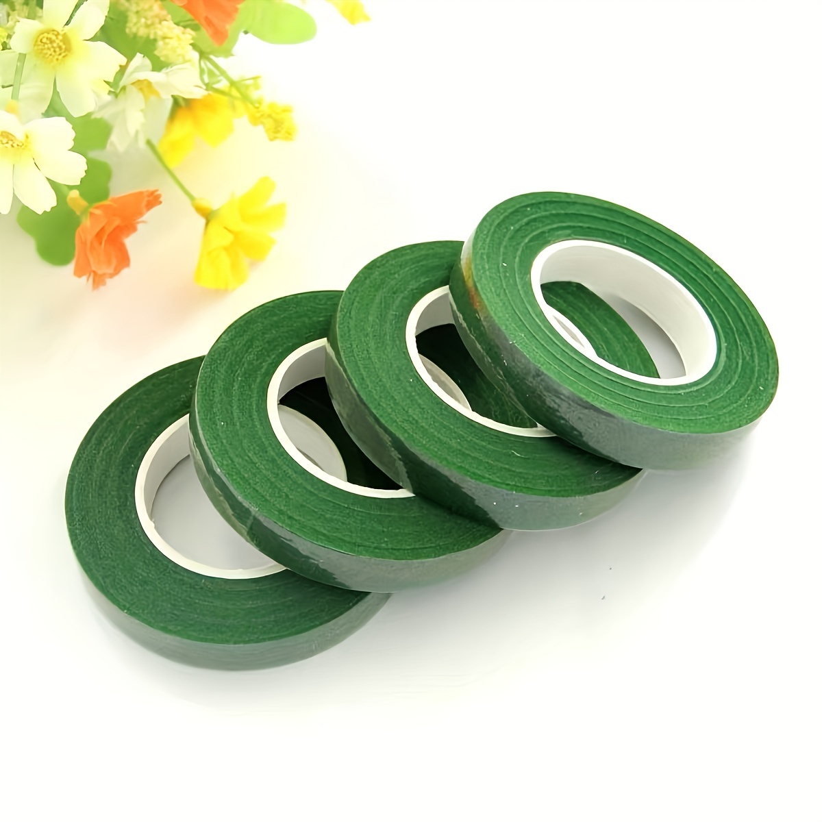 Dark Green Floral Tapes Diy Greenery Handmade Floral - Temu