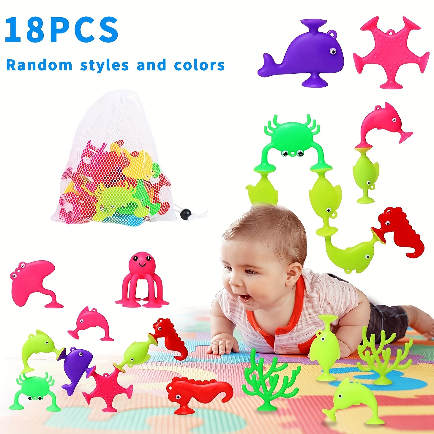 Suction Cup Dinosaur Bath Toys For Toddlers 1-3 Year Old Boys Girl Birthday  Gifts - Temu