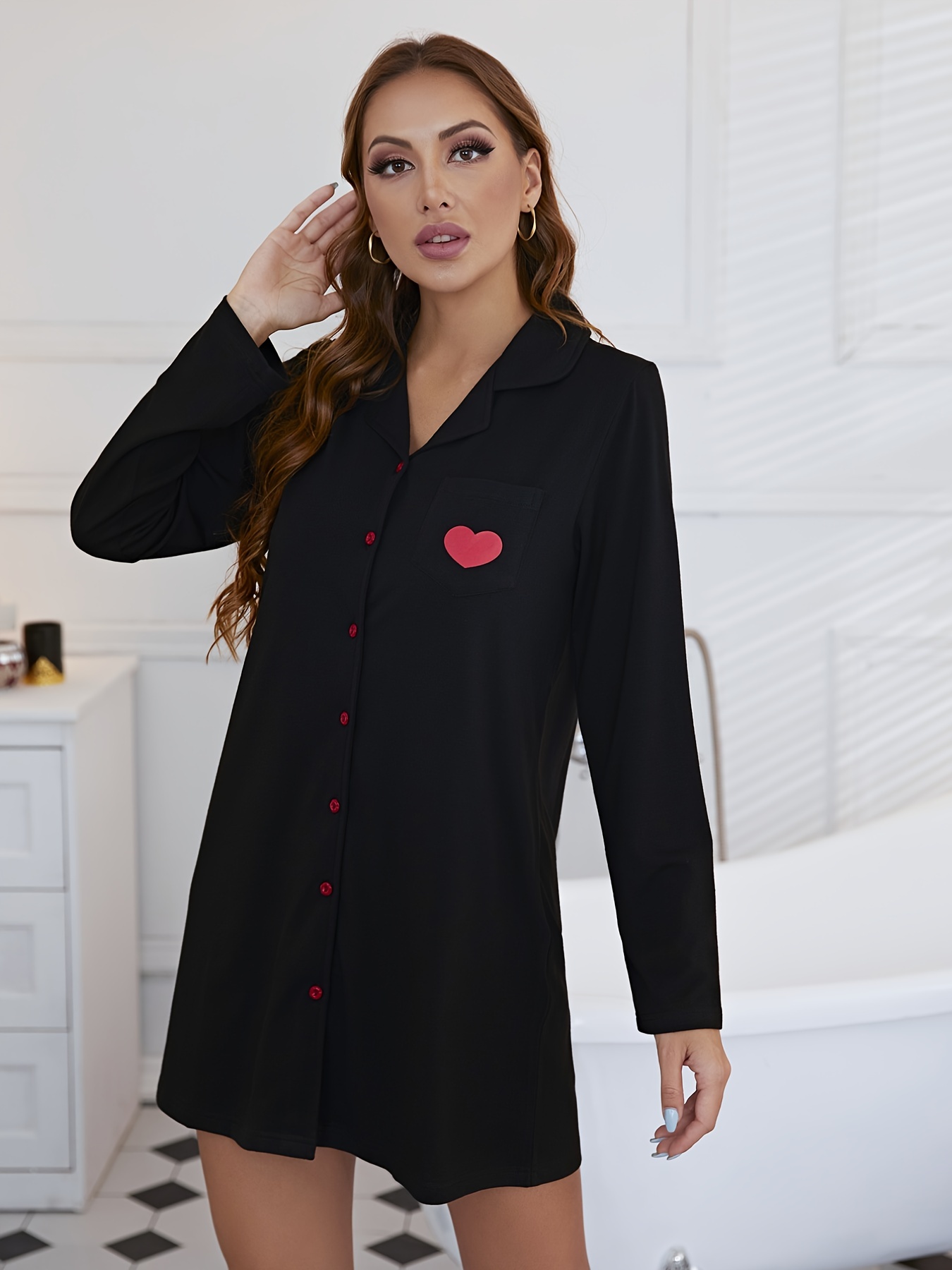 button up pj dress