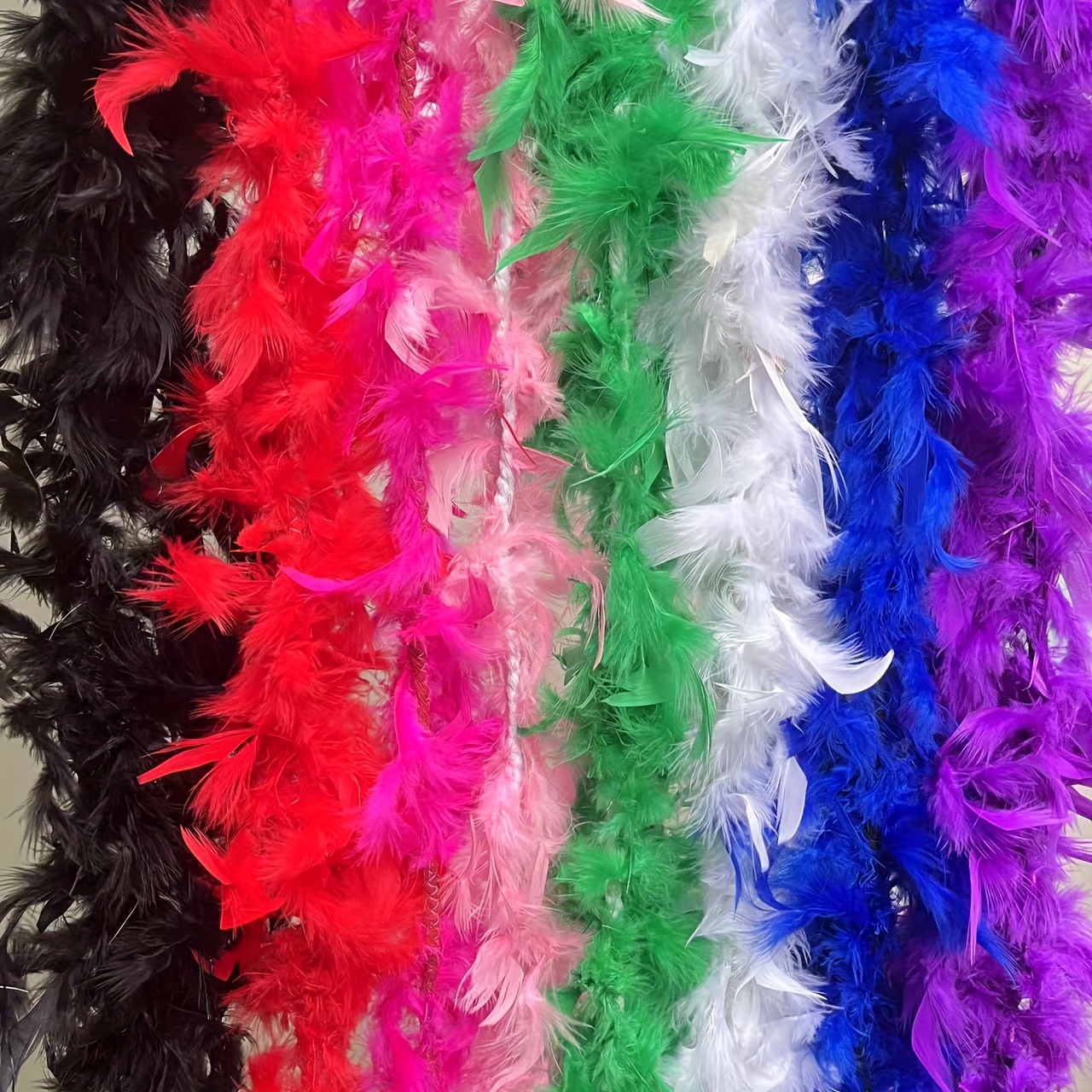 Buy 8 Pcs 6.6 Ft Colorful Feather Boas for Craft - Party Feather Boas Bulk,  Natural Plush Turkey Feathers Dress Up Boas for Halloween Unisex Christmas  Tree Wedding Party Performance DIY Decor (