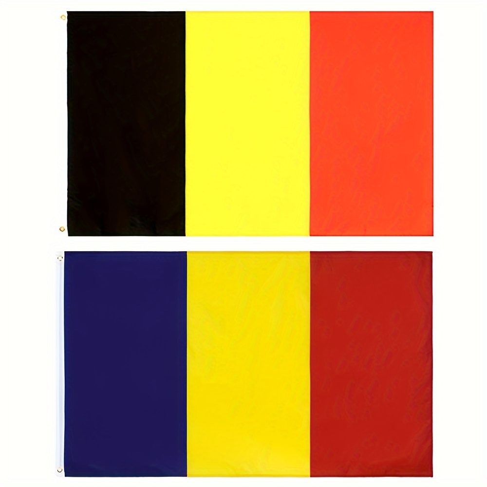 

1pc, Belgium Romania National Flag, Striped Flag, Outdoor Courtyard Hanging Decorative Polyester Brass Buttons, Home Decor, Outdoor Decor, Yard Decor, Garden Decorations