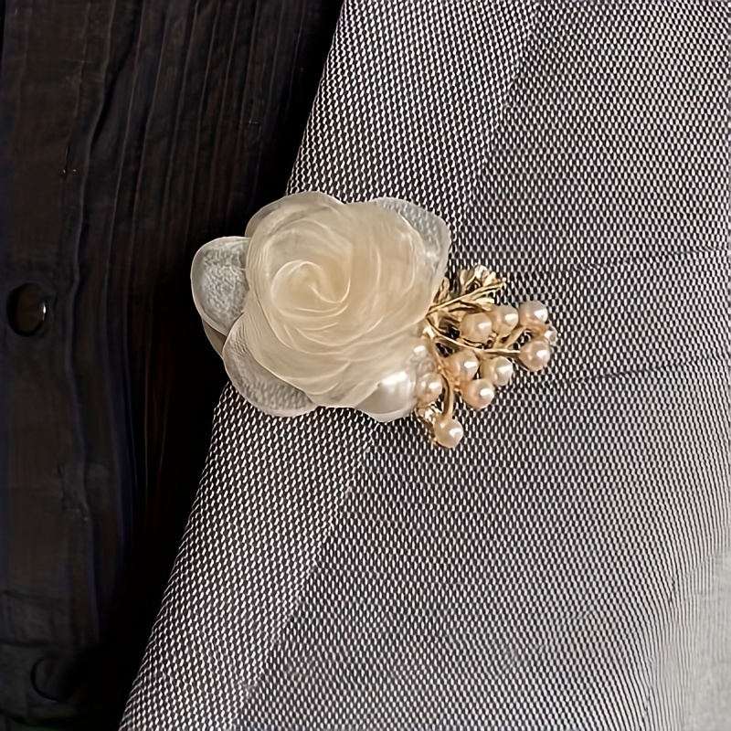 Chanel Camellia Flower Brooch  Silver Camellia Flower Brooch - Brooch  Handmade Pearl - Aliexpress
