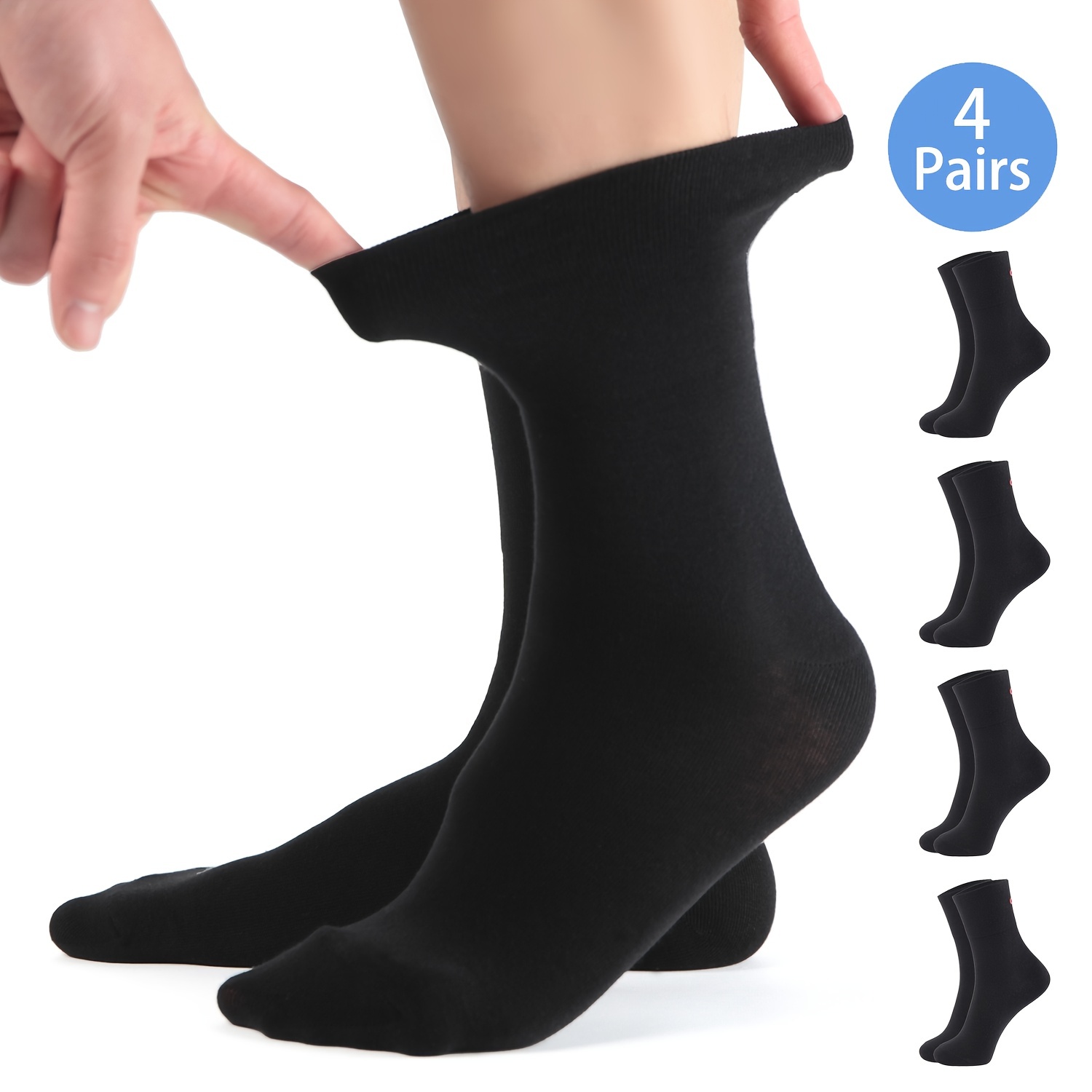 Doctor's Select Calcetines diabéticos para mujeres y hombres, 4 pares de  calcetines no vinculantes, calcetines diabéticos para mujer | Calcetines
