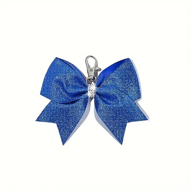 1pc Cheer Bow Keychain Glitter Bow for Girls Shiny Sequins School Senior Bag Backpack Accessories for Softball Football Cheerleader Sports,Temu