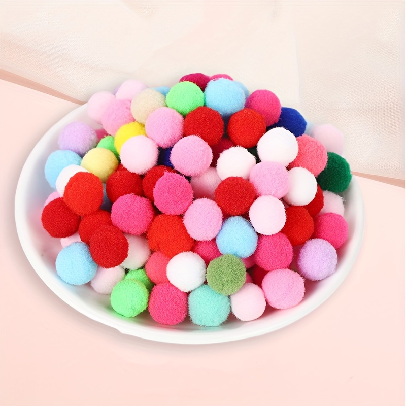 Mixed Color Pom Poms Craft Pom Pom Balls Colorful Pompoms - Temu