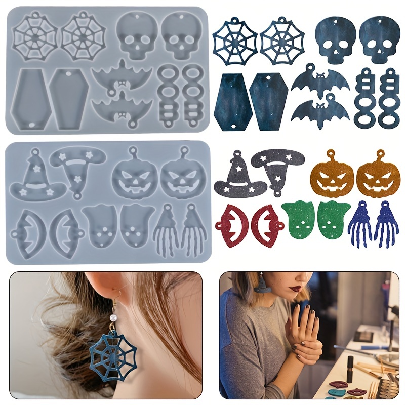 Epoxy Resin Silicone Earring Molds Diy Jewelry Pendant - Temu