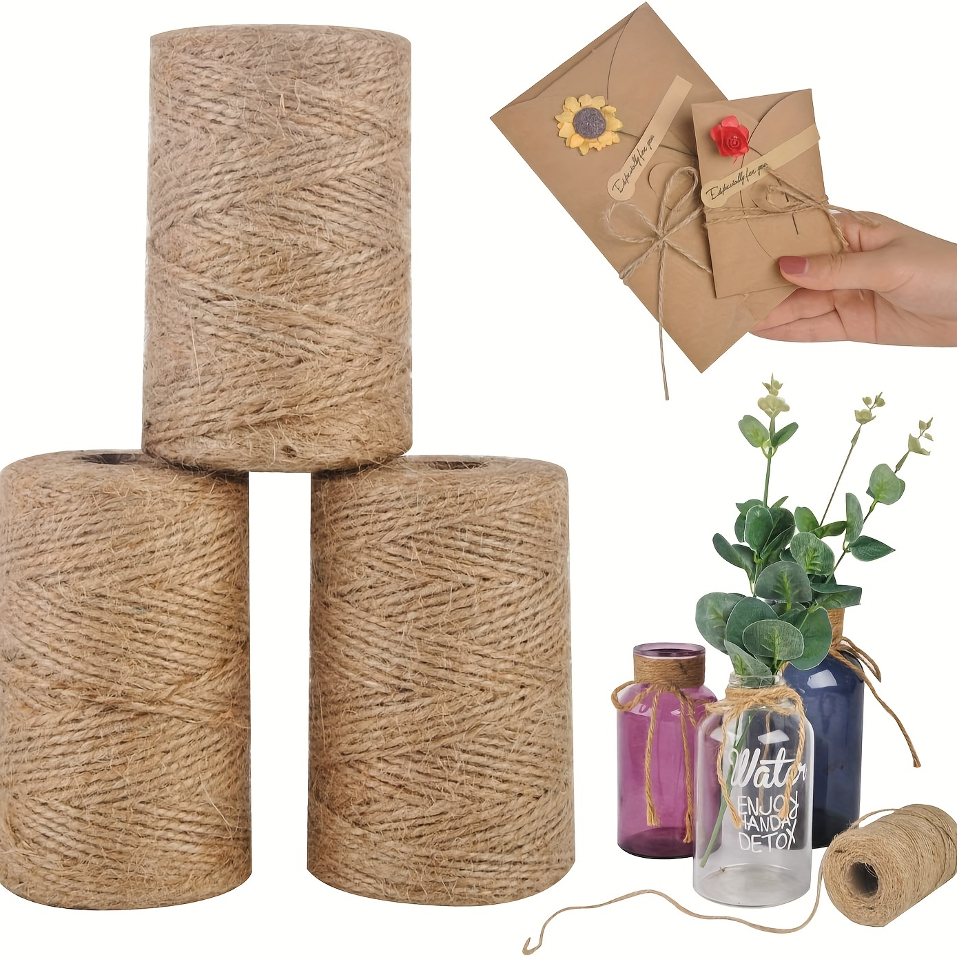 Natural Jute Twine gift Wrapping String Diy Rope Garden - Temu