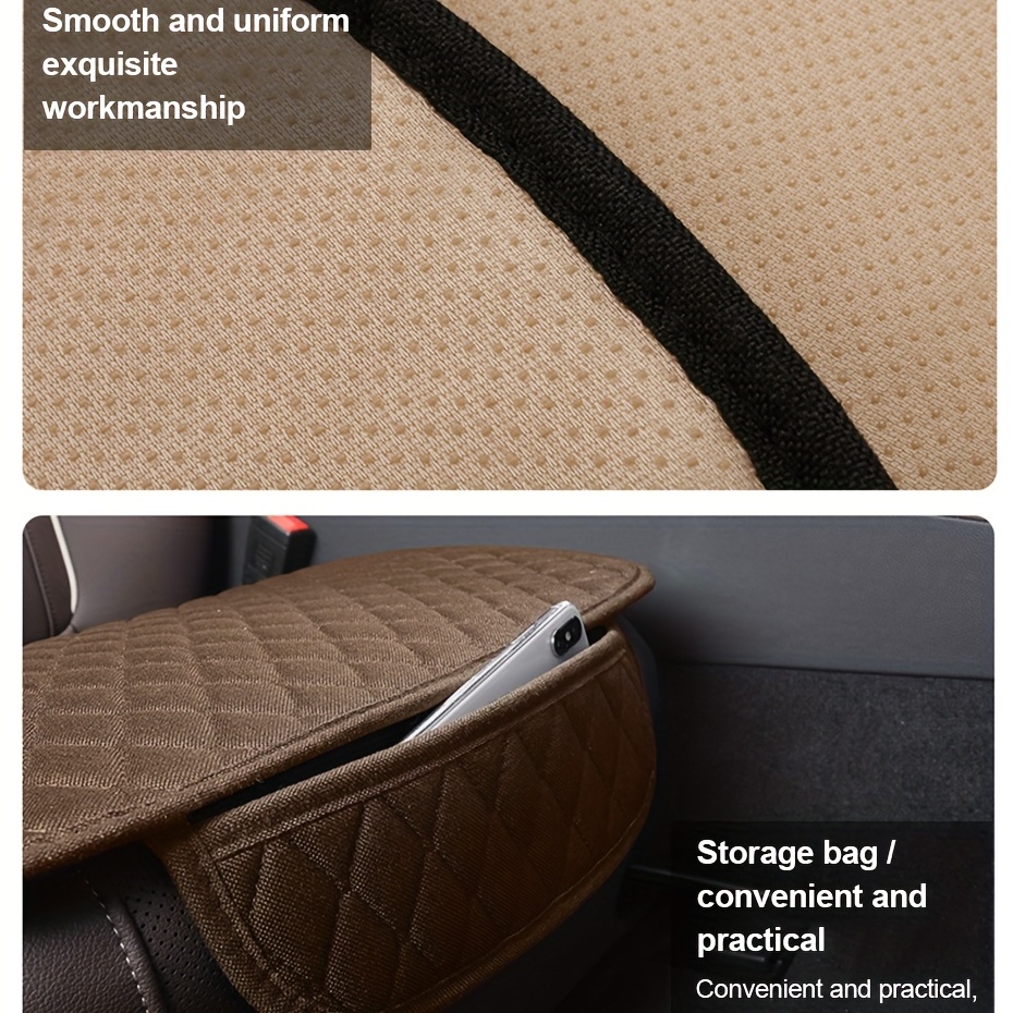 Flax Car Seat Cover Front Rear Back Linen Fabric Cushion Summer Breathable  Protector Mat Pad Vehicle Auto Accessories Universal